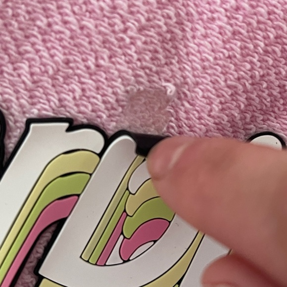 Barbie X Forever 21 Women's Large Pink Pullover Hoodie Sweatshirt Cropped - Picture 4 of 5